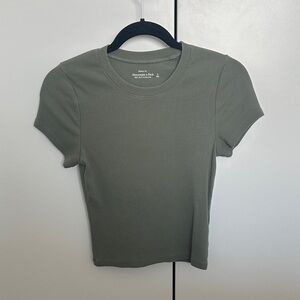 Abercrombie Olive Green Ribbed Shirt